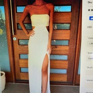 White cutout gown